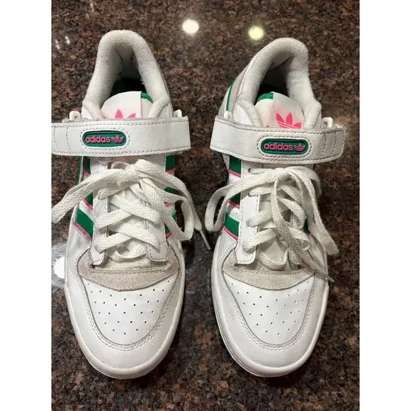adidas Women's Forum Low Basketball "Watermelon" Green/Pink Size 8.5 - Picture 8 of 16
